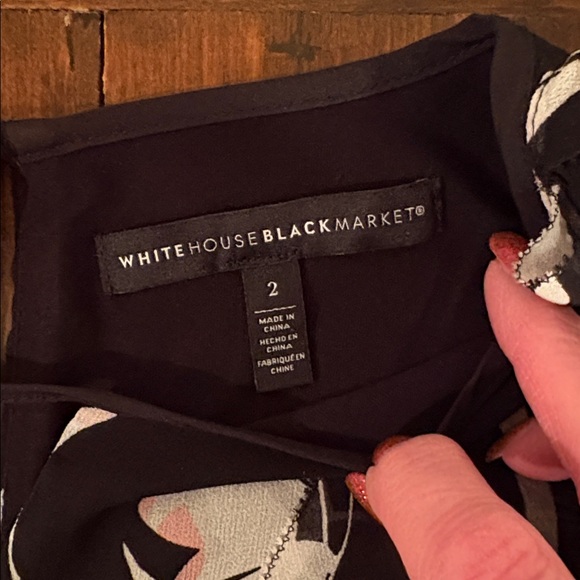 White House Black Market Flutter Sleeve Floral High Low Dress Size 2 - Picture 13 of 16